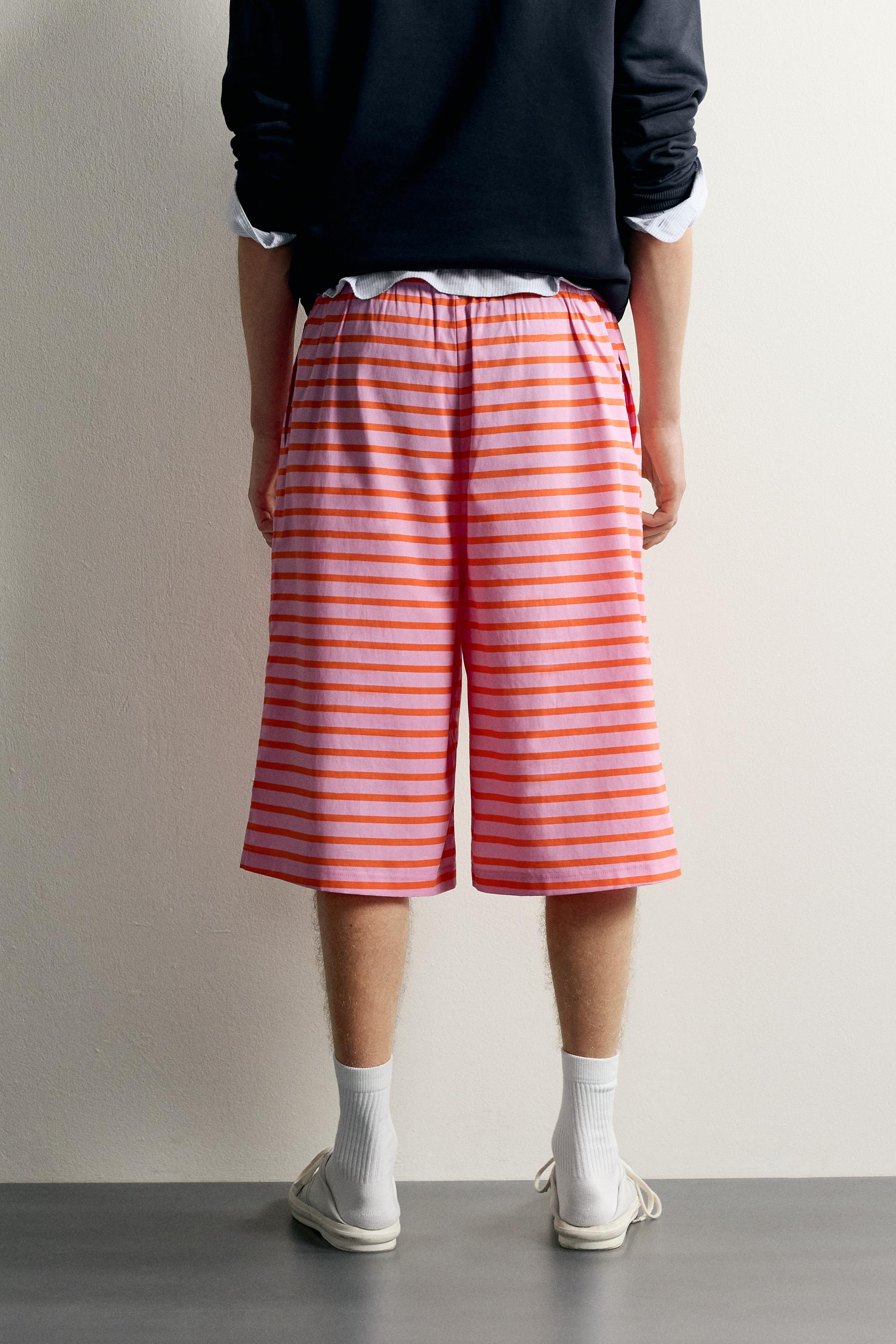 SHORT EN JACQUARD À RAYURES 0FR. PARIS X ZARA